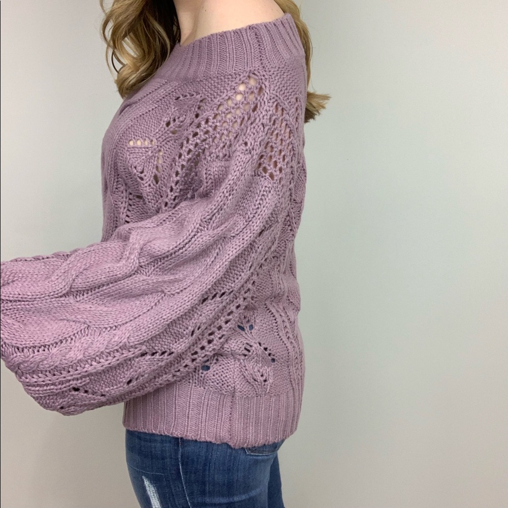 Cuddle Season Off The Shoulder Cable Knit Sweater - Picture 6 of 8